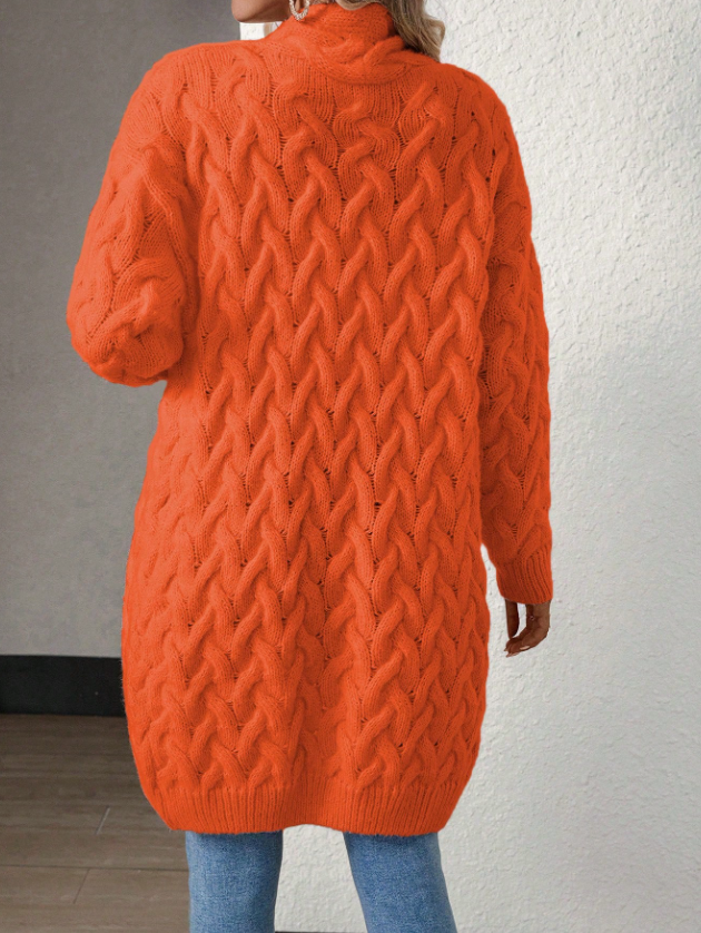 Orange Tiger Long Sleeve Cardigan