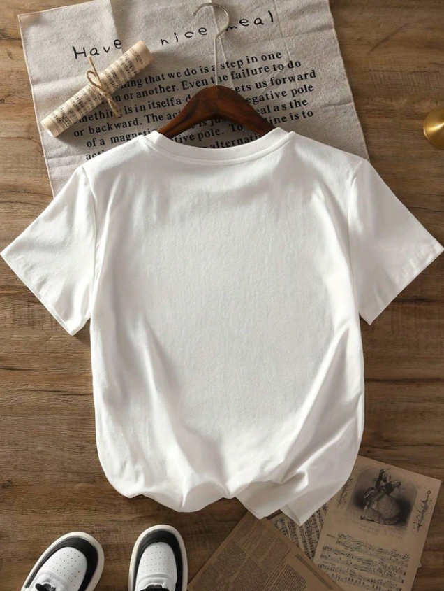 Dove White Casual T-Shirt Short Sleeve