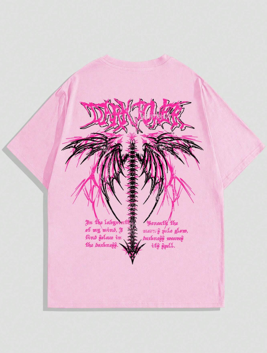 Flamingo Pink Grunge Punk Short Sleeve T-Shirt